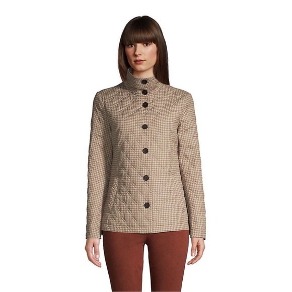Mod houndstooth quilted barn jacket woman’s size medium - Picture 1 of 8